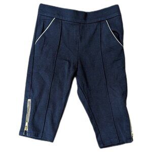 Chloe Navy Pants / Leggings with Ankle Zippers - 18 months